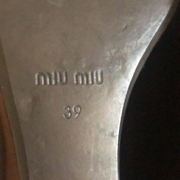 MIU MIU Suede Platform Wedge Shoes - Picture 4 of 8